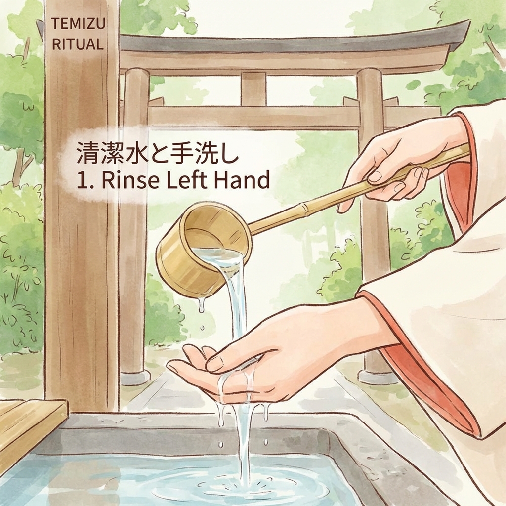 How to perform temizu purification ritual